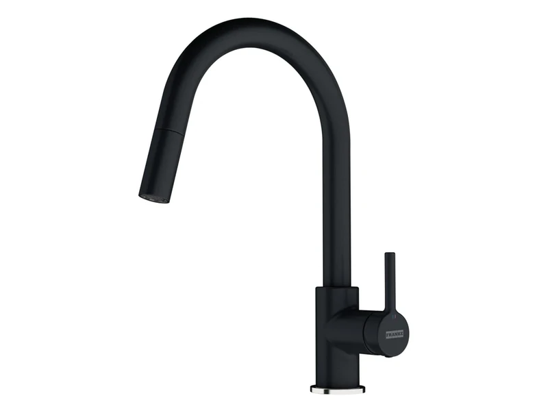 Tap for Kitchen Sink with Pull-Out spout from Franke Lina - Pull-Out - Onyx - 115.0626.055