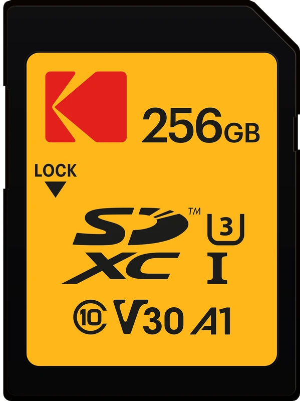 Kodak Ultra SD Memory Card 256GB, UHS-I U3 V30, Class10, Read Speed up to 95MB/s and Write Speed up to 85MB/s