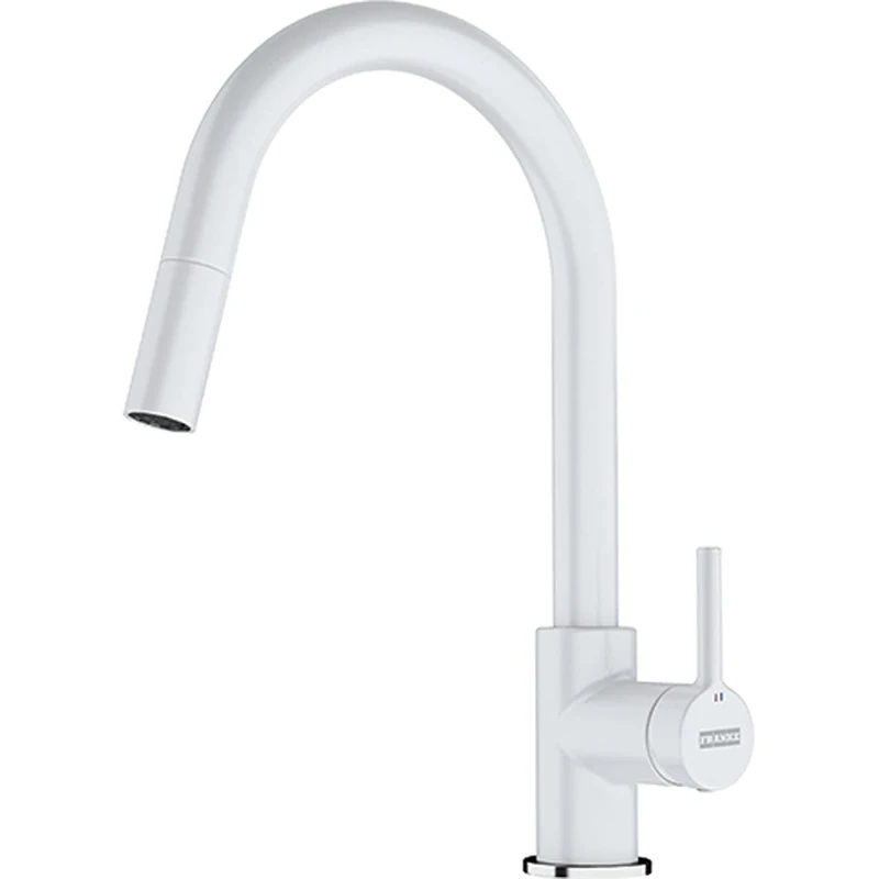 Tap for Kitchen Sink with Pull-Out spout from Franke Lina - Pull-Out - White Polar - 115.0626.081