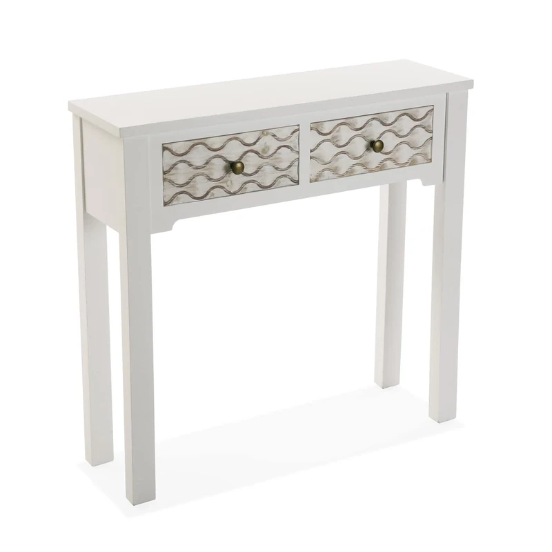 Versa Safira Console Table, Narrow table, 79x25x80cm, White