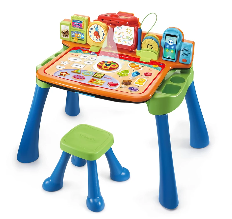 Vtech 5-in-1 Magic Desk - Interactive Kids Desk with Stool - With Chalkboard, Easel, Writing Board and Projector - For Children Aged 3-6 Years