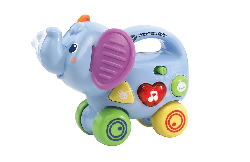 Vtech 80-513604 Small Push Elephant Push Toy, Multi-Colour