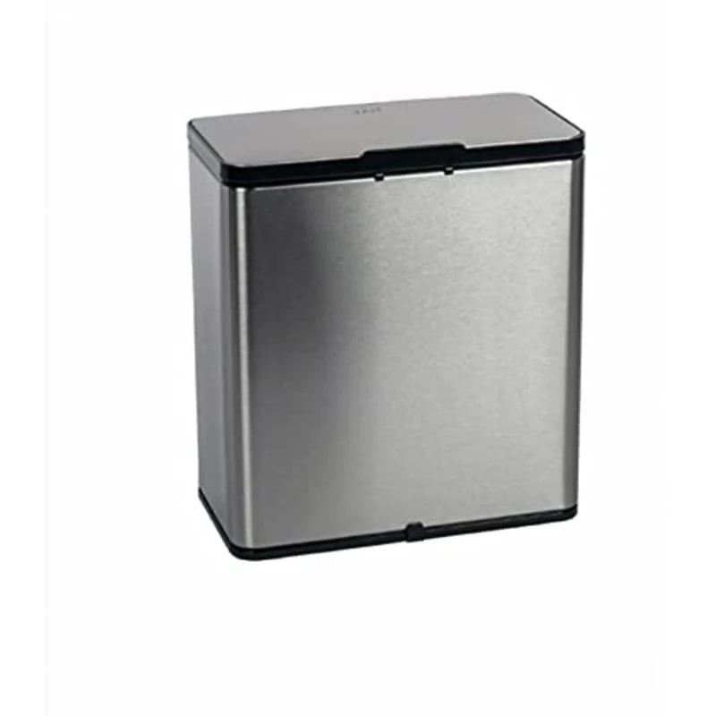 Addis Food Waste Compost Recycler Caddy Easy Hang with Lifting lid, Stainless Steel, 7 Litre, 518721