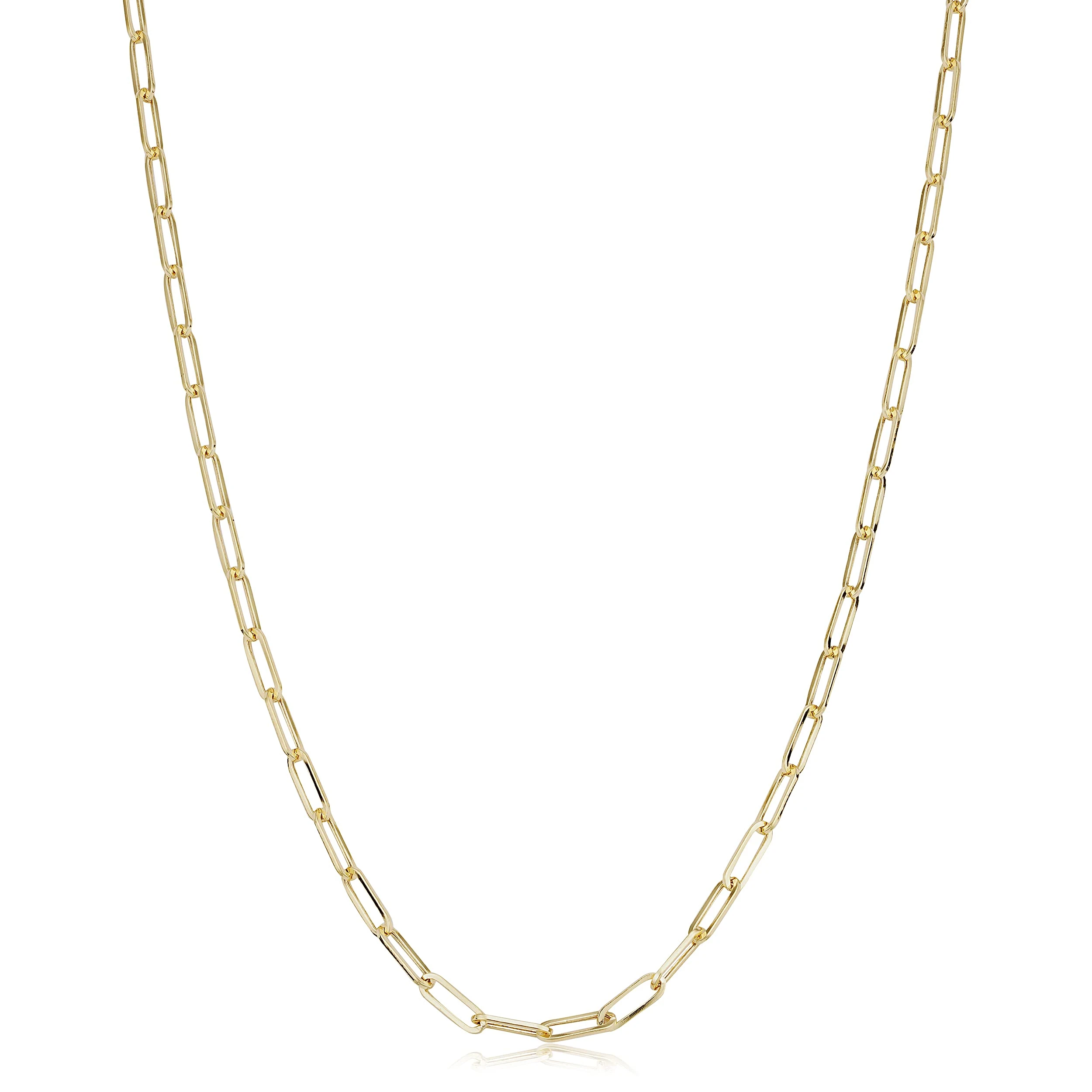 Au Naturale 14k Yellow Gold Paperclip Link Chain Necklace (2.5 mm, 16 inch)