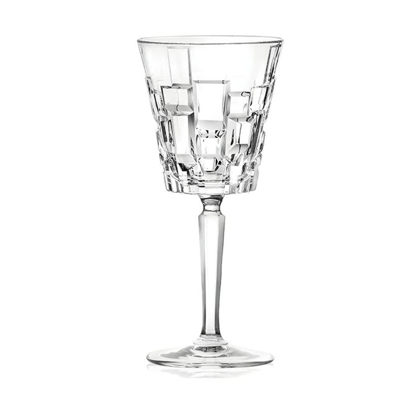 RCR Cristalleria Italiana S.p.a. Etna Line | Glass Water and Wine Glasses Modern Glasses Set 6 Crystal Biccheri 20 Cl