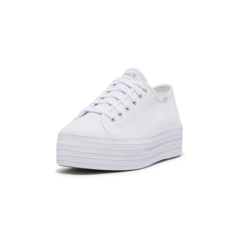 Keds Women's Triple UP Canvas Sneaker, White, 5.5 UK