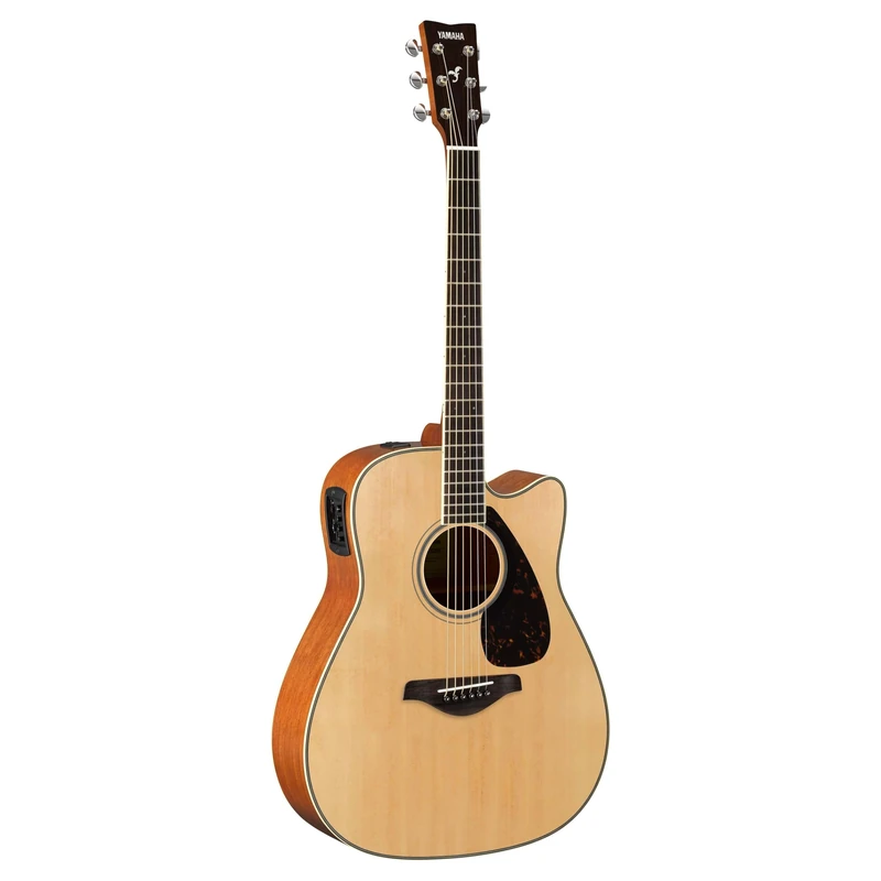YAMAHA FGX820C Acoustic-Electric Guitar – Cutaway Dreadnought, Scale 24.96″, Solid Spruce Top, Mahogany Back and Sides, System66 Pickup/Preamp – Natural