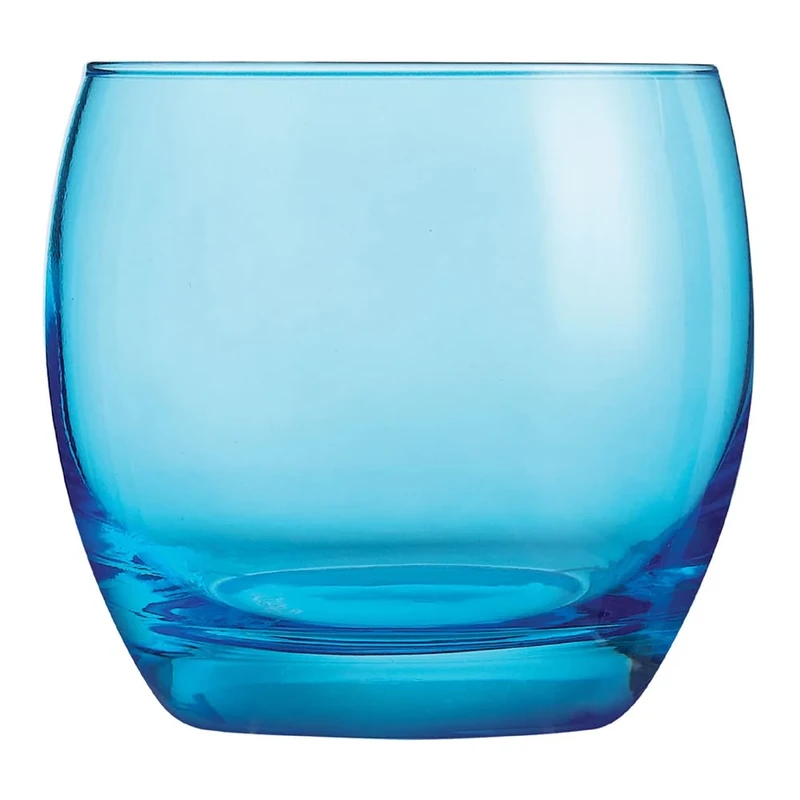 Arcoroc J8482 Salto Colour Studio Old Fashioned Tumbler, 320 ml, Blue, Pack of 24