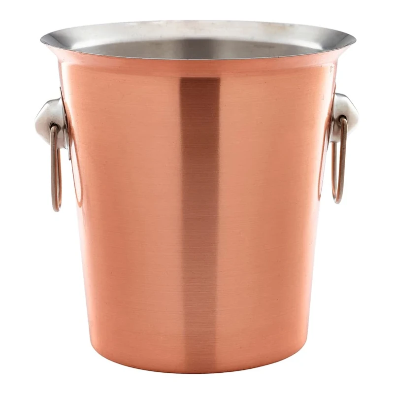 Genware DS40279 Copper Wine Bucket with Ring Handle, Pack of 3