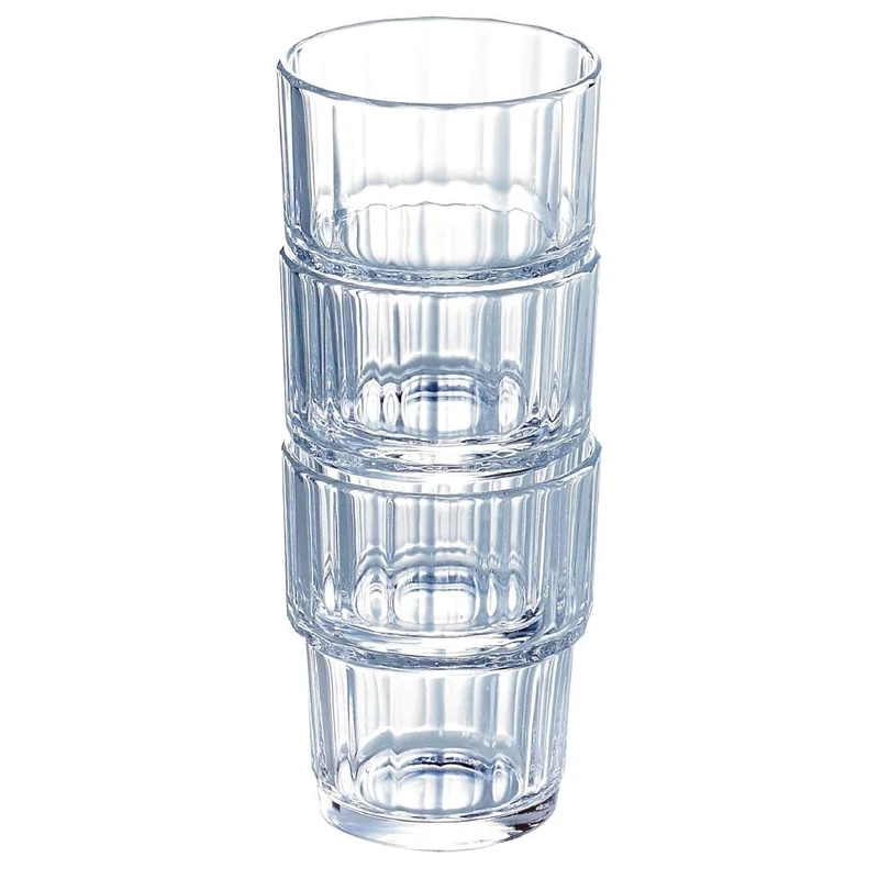Arcoroc 60440 Tempered Glass Norvege Stacking Tumbler, 9.5 oz Capacity, Pack of 72
