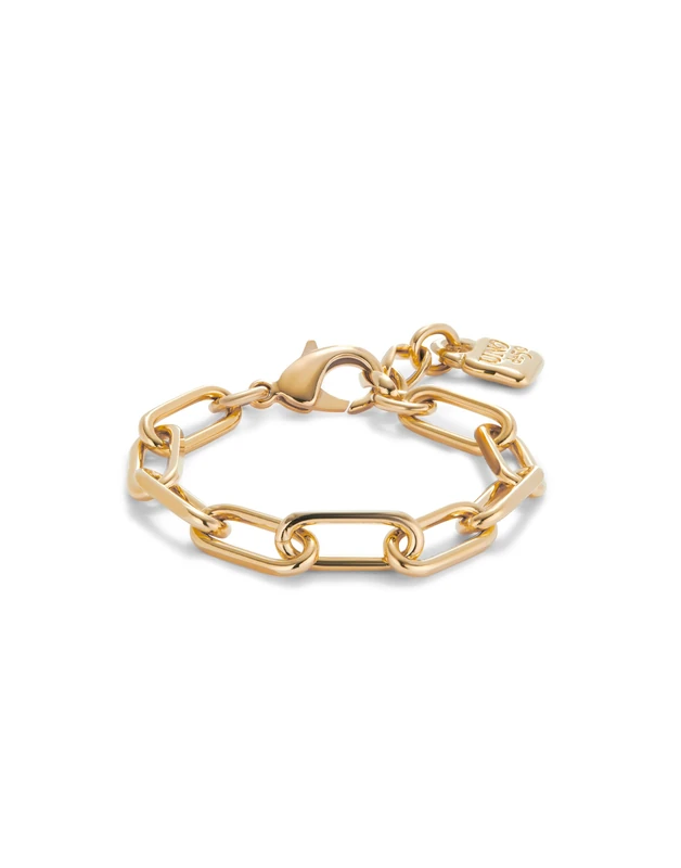 Bracelet with Eslabones of Alloy of Metal Plated in Gold 18k - Min Perimeter 17,3