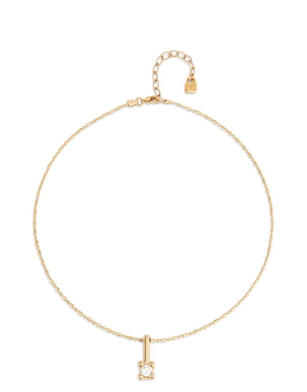 UNO DE 50 Necklace of Alloy of Metal Plated in Gold 18k and Circonita Central White Mín Longitud: 40