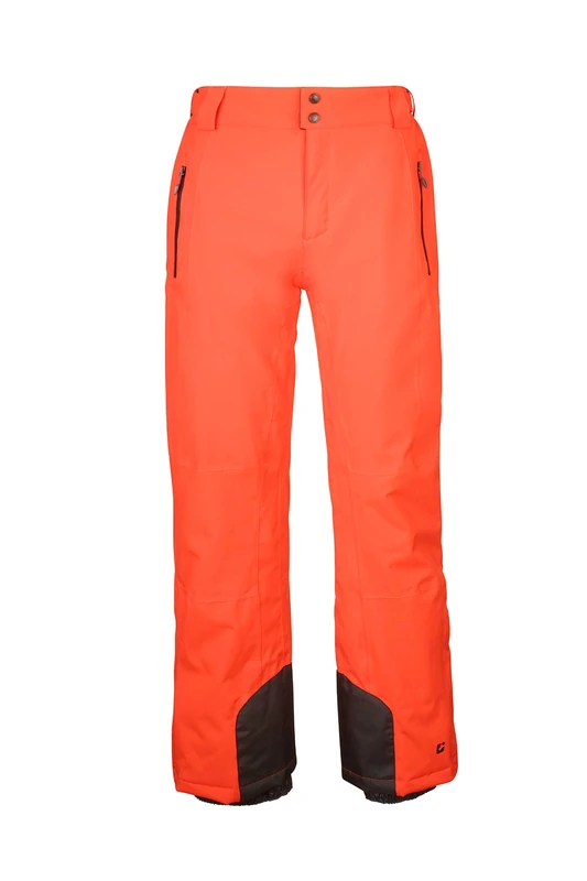 Killtec Men's Functional Ski Trousers with Removable Straps, Edge Protection and Snow Guard, Orange, M