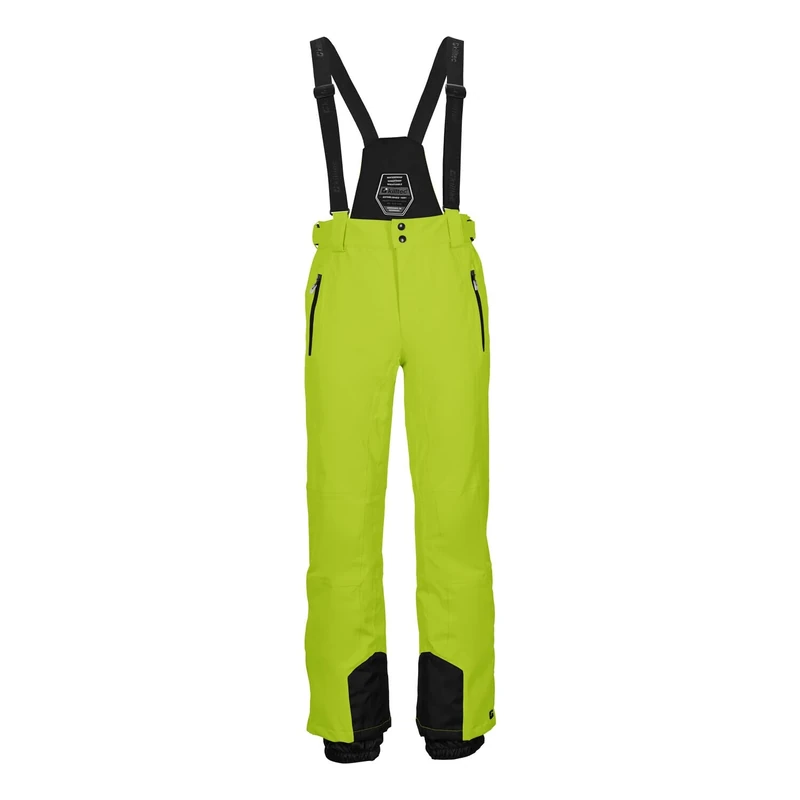 Killtec Men's Enosh Functional Ski Trousers with Removable Straps Edge Protection and Snow Guard, Spring Green, XL EU