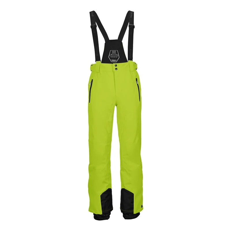 killtec Enosh 30920-000 Men's Functional Ski Trousers with Removable Straps, Edge Protection and Snow Guard, Spring Green, S