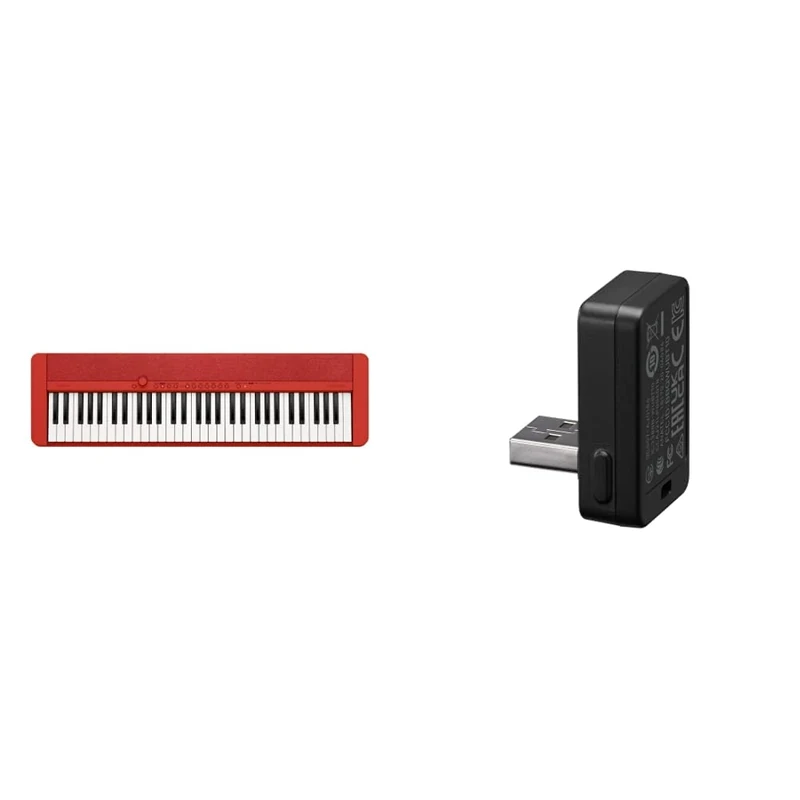 Casio CT-S1RD Casiotone Piano-Keyboard and additional Casio WU-BT10C5 Bluetooth Dongle