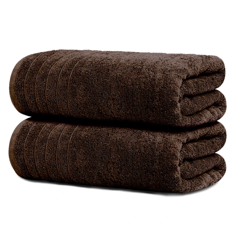 Tens Towels Pack of 2 Extra Large Bath Sheets 35 x 70 Inches, 100% Cotton, Larger & Lighter Weight, Quicker to Dry, Super Soft & Absorbent, Oversized Bath Towels, Brown