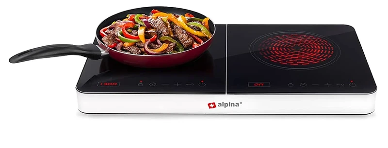 alpina 8711252183039 2 burners 3500 W glass induction hob