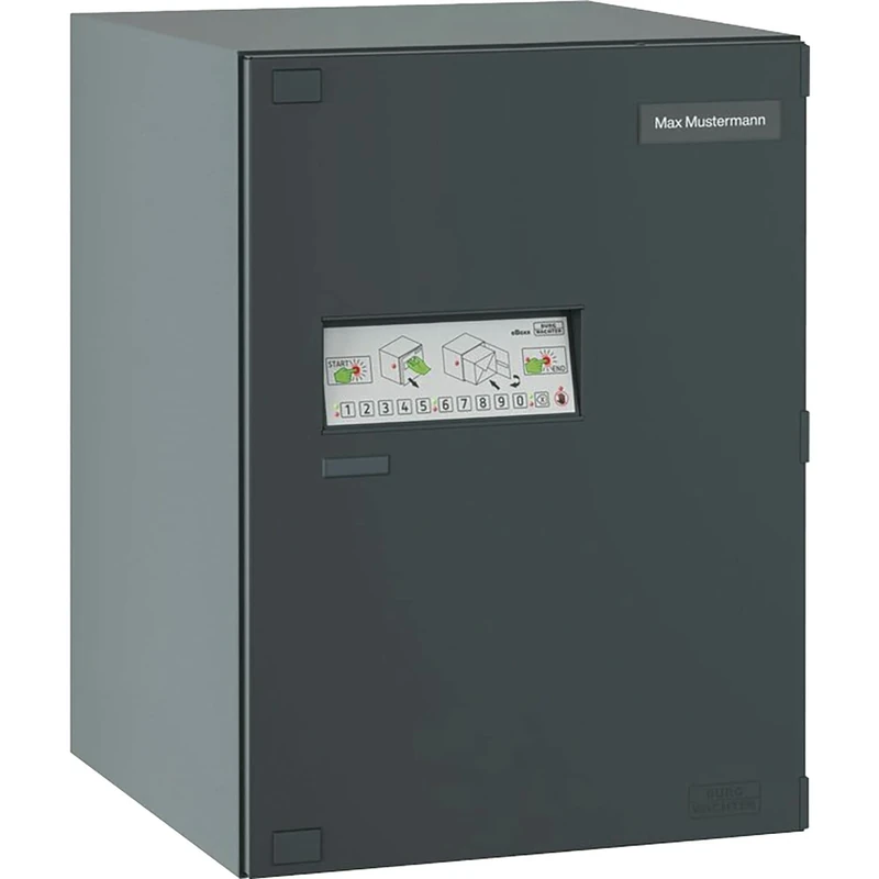 Burg Wächter eBoxx 41950 Parcel Box for Outdoor Use, for All Standard Parcel Services, Weather-Resistant, Galvanised Steel, 197 L Volume, GV 645 ANT, Anthracite (Similar to RAL 7016)