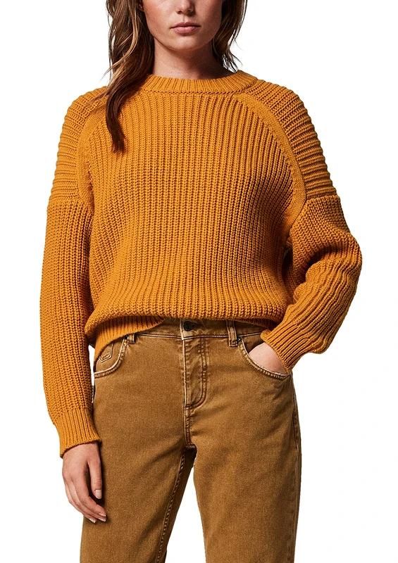Comma CI Women's Pullover Sweater, 1807 Curry, 44 - Image 1