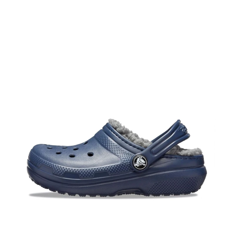 Crocs, Classic Lined Clog T, Unisex, Kid, Navy/Charcoal
