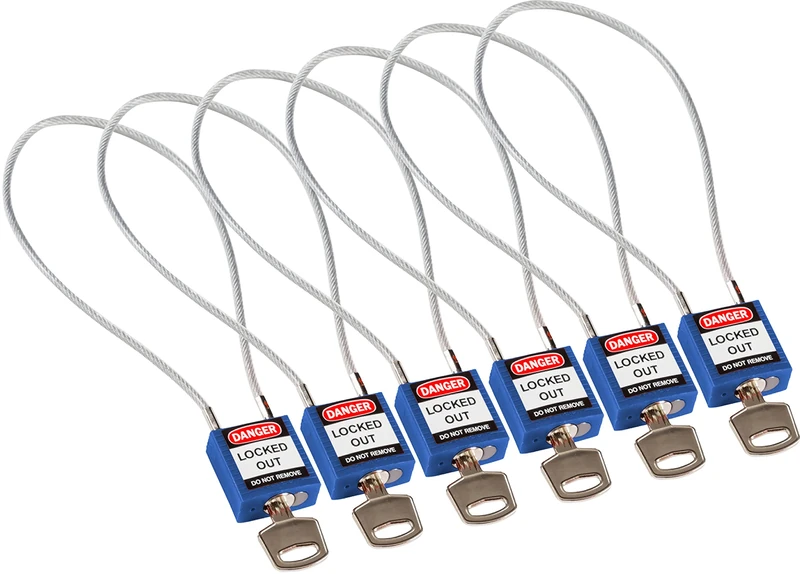 Brady 195978 Padlock, Blue, 32mm x 16mm, Set of 6 Pieces