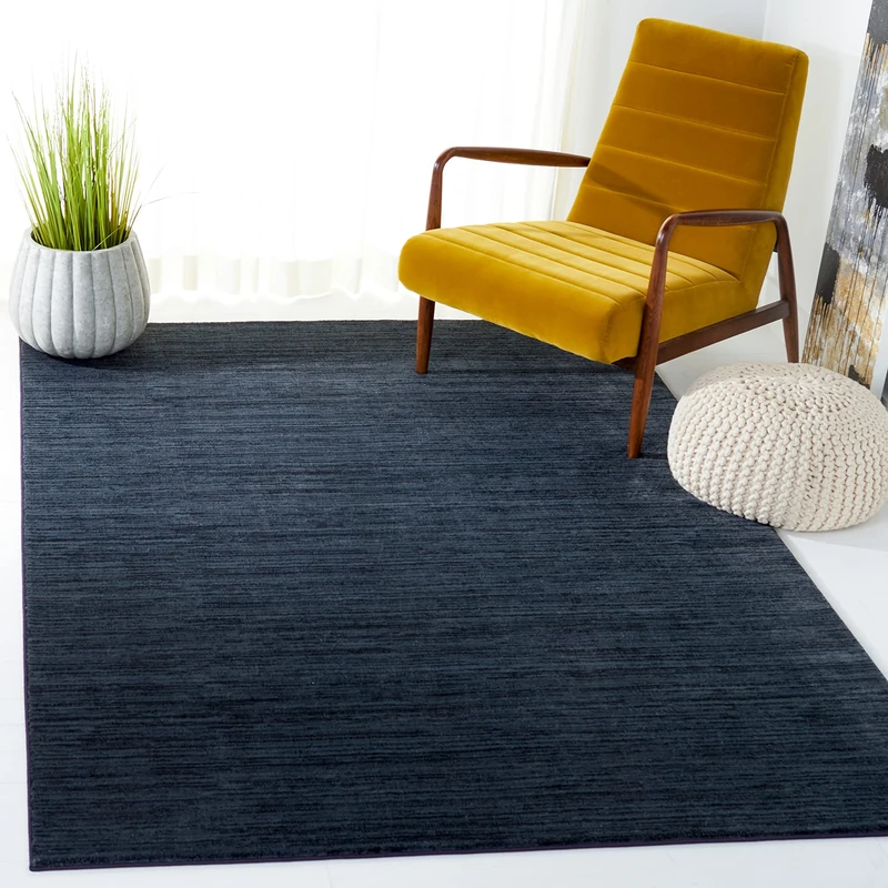 Safavieh Modern Rug for Living Room, Dining Room, Bedroom - Vision Collection, Short Pile, in Black, 270 x 360 cm