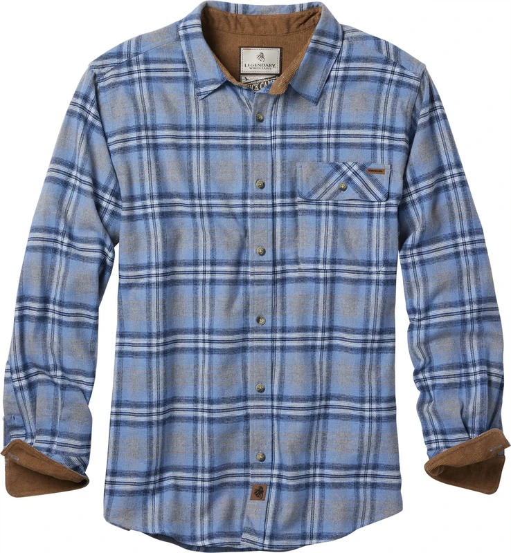 Legendary Whitetails Men's Buck Camp Flannel Shirt Button, Mayberry Plaid, S