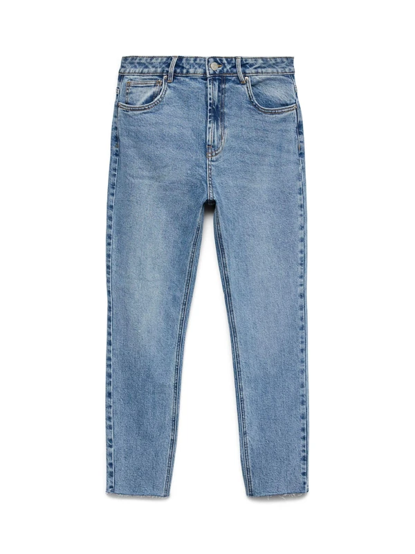 Vero Moda Women's VMBRENDA HR Straight A Cut GU384 GA NOOS Jeans, Light Blue Denim, 30/30