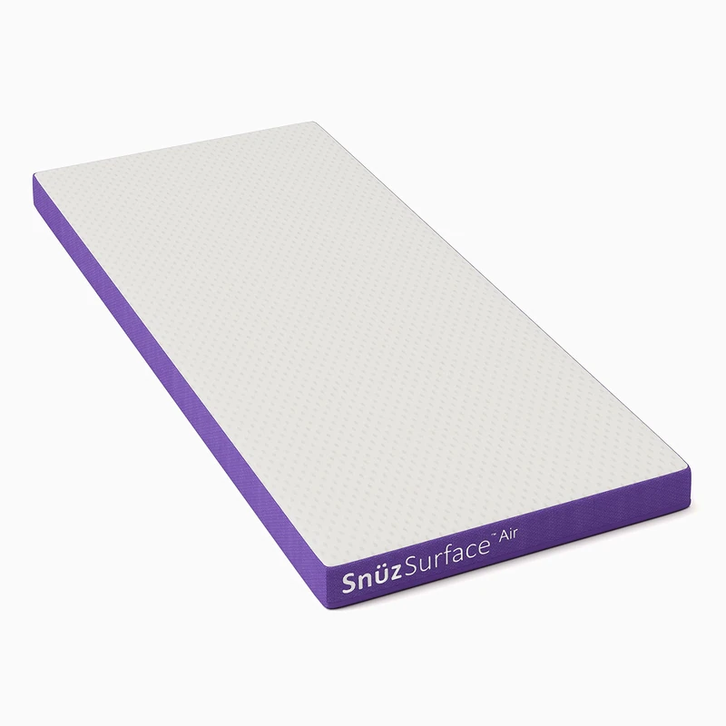 Snüz Surface Air Crib Mattress, 3D Waterproof Breathable Multi Layer Firm Foam Topped, for Babies, with Washable Cover for Better Sleep, Mini UK Cot Size, 38x89cm (White, M021AA) - Image 1