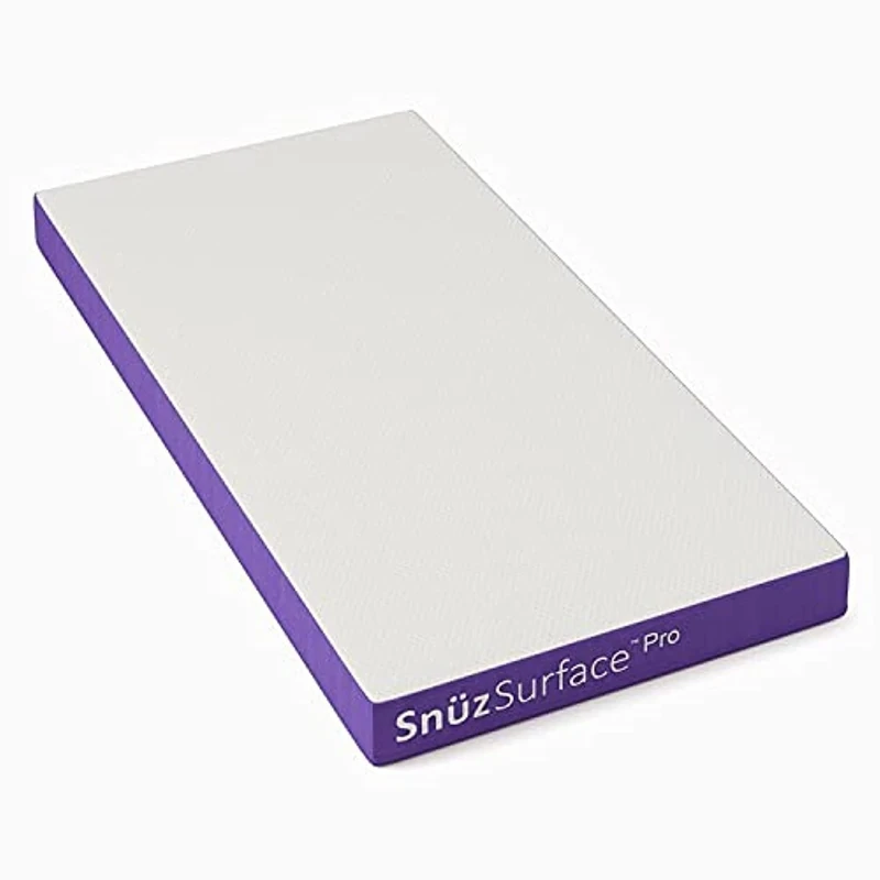 SnuzSurface Pro Cot Mattress 140 x 70 Pocket Sprung, Three Firmness Levels with Memory Foam, White