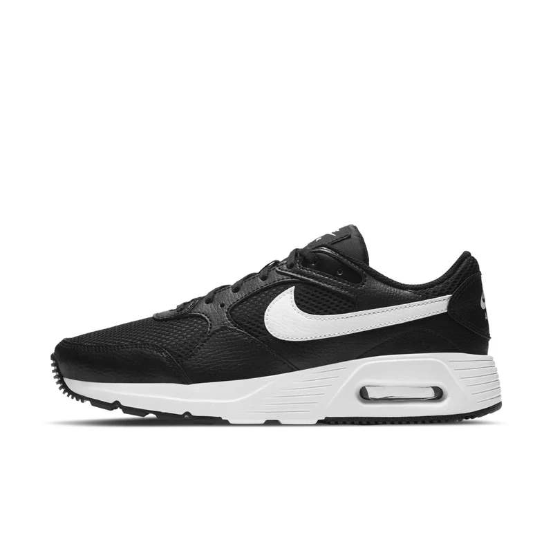 Nike Women's Air Max Sc Sneaker, Black/White-Black, 4