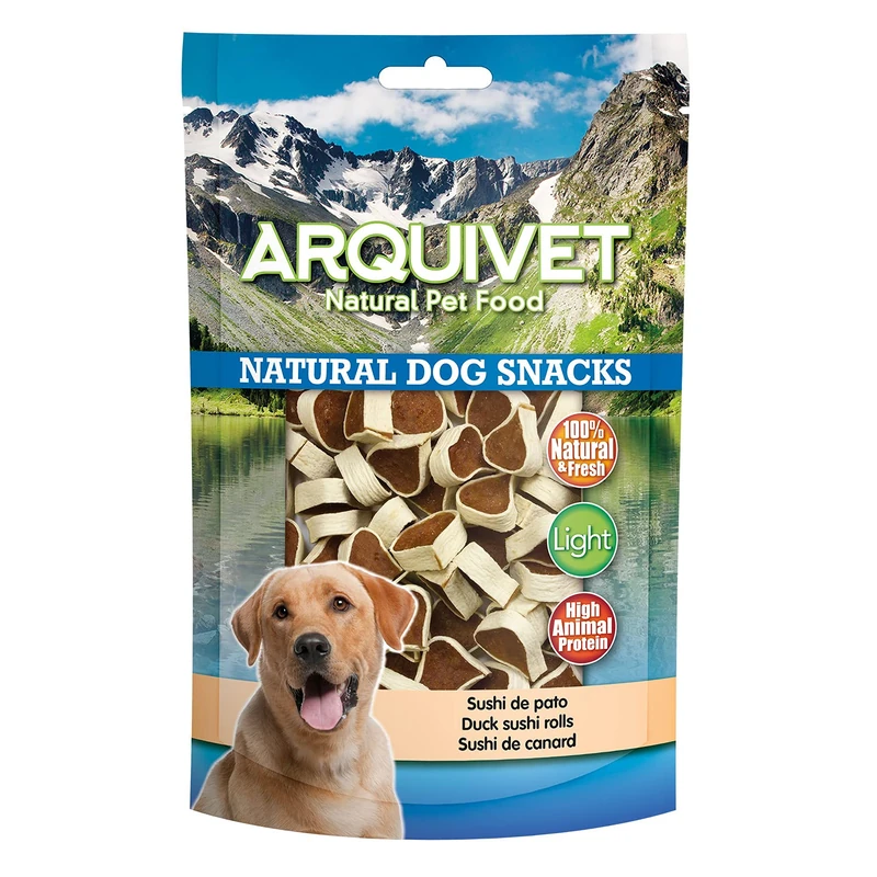 ARQUIVET Pack of 12 Sushi Duck Snack 100g - Natural Dog Snacks - 100% Natural - Treats, Treats, Treats for Dogs - Light Product - Very Rich in Nutrients