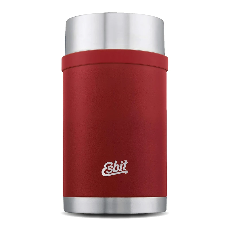 Esbit Sculptor Thermal Food Container 1000 ml in Burgundy Stainless Steel for Hot and Cold Food