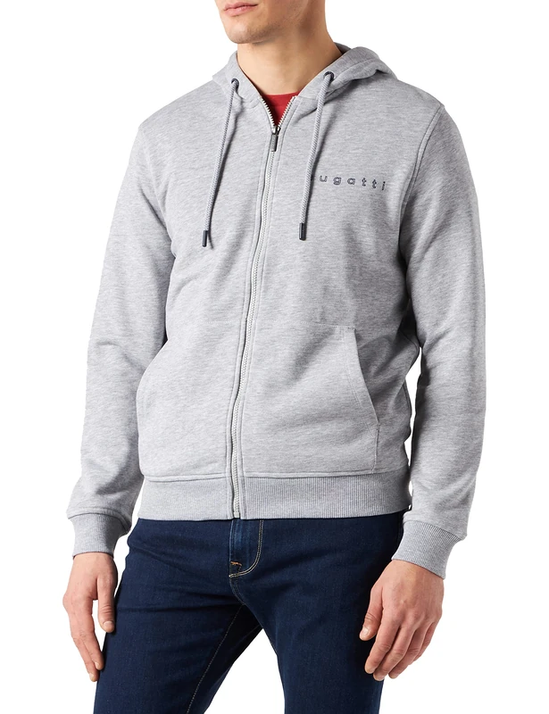 bugatti Men's 8750-15193 Hooded Sweatshirt, Hellgrau, XXL