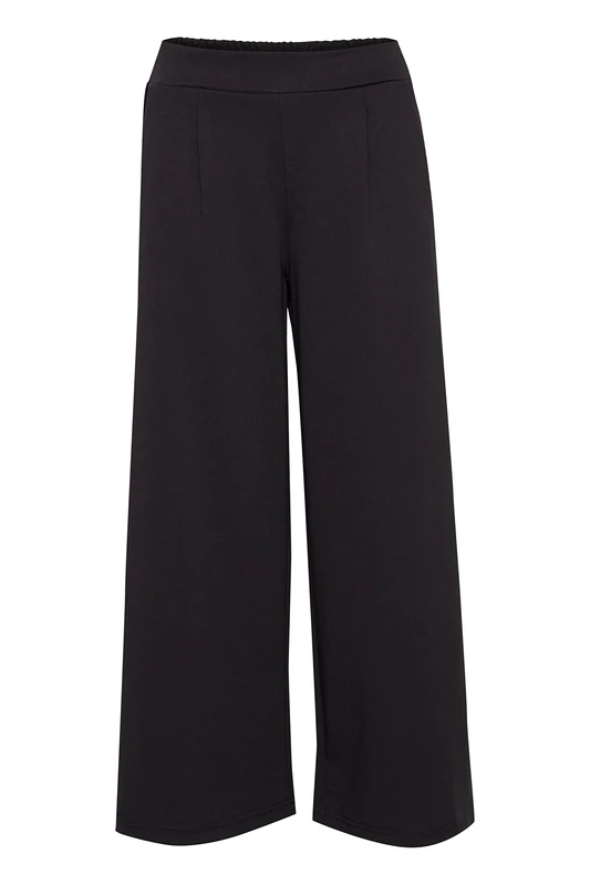 ICHI Women's IHKATE SUS Wide PA Casual Pants, 194008/Black, M
