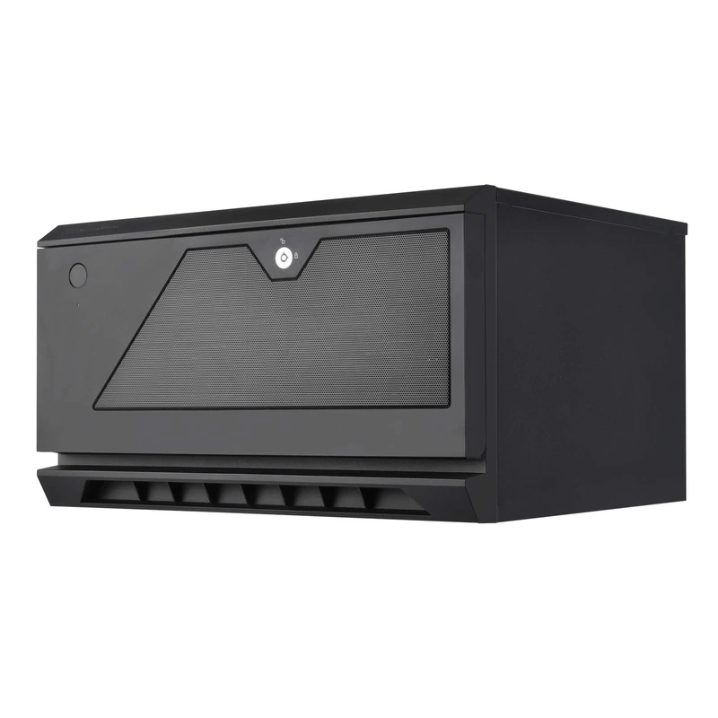 SilverStone Technology SST-CS381 v 1.2 - Case Storage ATX Midi Tower Computer Case, Interior Black, Supports 8X 3.5 or 2.5 Inch Hot-Swap Hard Drive Trays, Front Door Lockable, Black