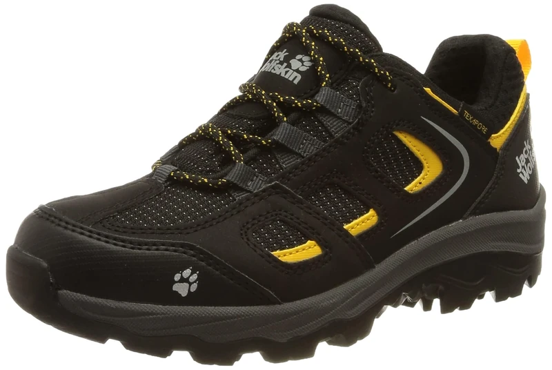 Jack Wolfskin Vojo Texapore Low K, Walking Shoe, Black/Burly Yellow,