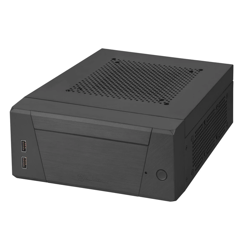 SilverStone Technology SST-ML10B Milo Mini-ITX Compact HTPC Desktop Enclosure Modular Design Includes VESA Mounting Plate Black