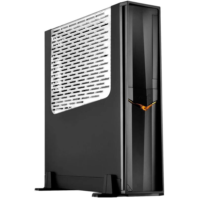 SilverStone Technology SST-RVZ02B-W Raven Mini-ITX Slim Gaming Computer Case with Window, Black