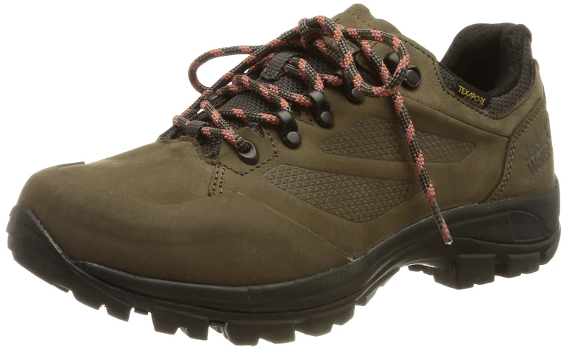 Jack Wolfskin Women's Rebellion Texapore Low W Walking Shoe, Brown/Phantom, 7.5 UK