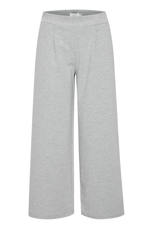 ICHI Women's IHKATE SUS Wide PA Casual Pants, 200318/Grey Melange, S - Image 1