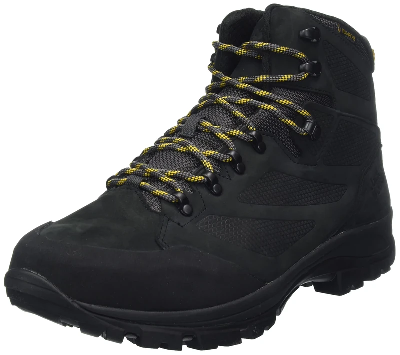 Jack Wolfskin Rebellion Texapore MID M, Walking Shoe, Phantom/Burly Yellow XT,