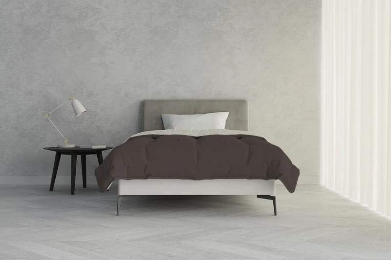 Italian Bed Linen MB Home Basic “ Atlanta” Winter Quilt, Brown/Cream, 200x250 cm