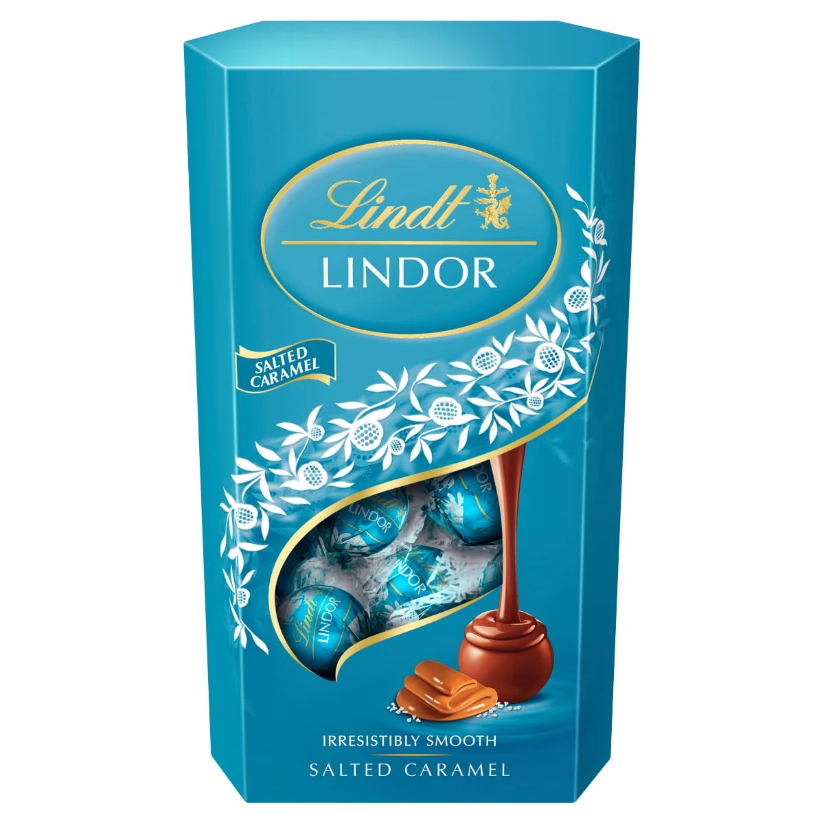 Lindt Lindor Salted Caramel Chocolate Truffles – 600g Box (Approx. 48 Balls) – Smooth Filling – Christmas, Gift, Birthday, Congratulations, Sharing Treat