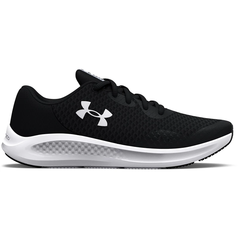 Under Armour Boys BGS Charged Pursuit 3 Running Shoes Runners Black White
