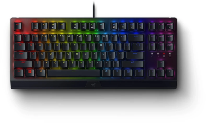 Razer BlackWidow V3 Tenkeyless TKL Mechanical Gaming Keyboard: Yellow Mechanical Switches - Linear & Silent - Chroma RGB Lighting - Compact Form Factor - Programmable Macros - USB Passthrough