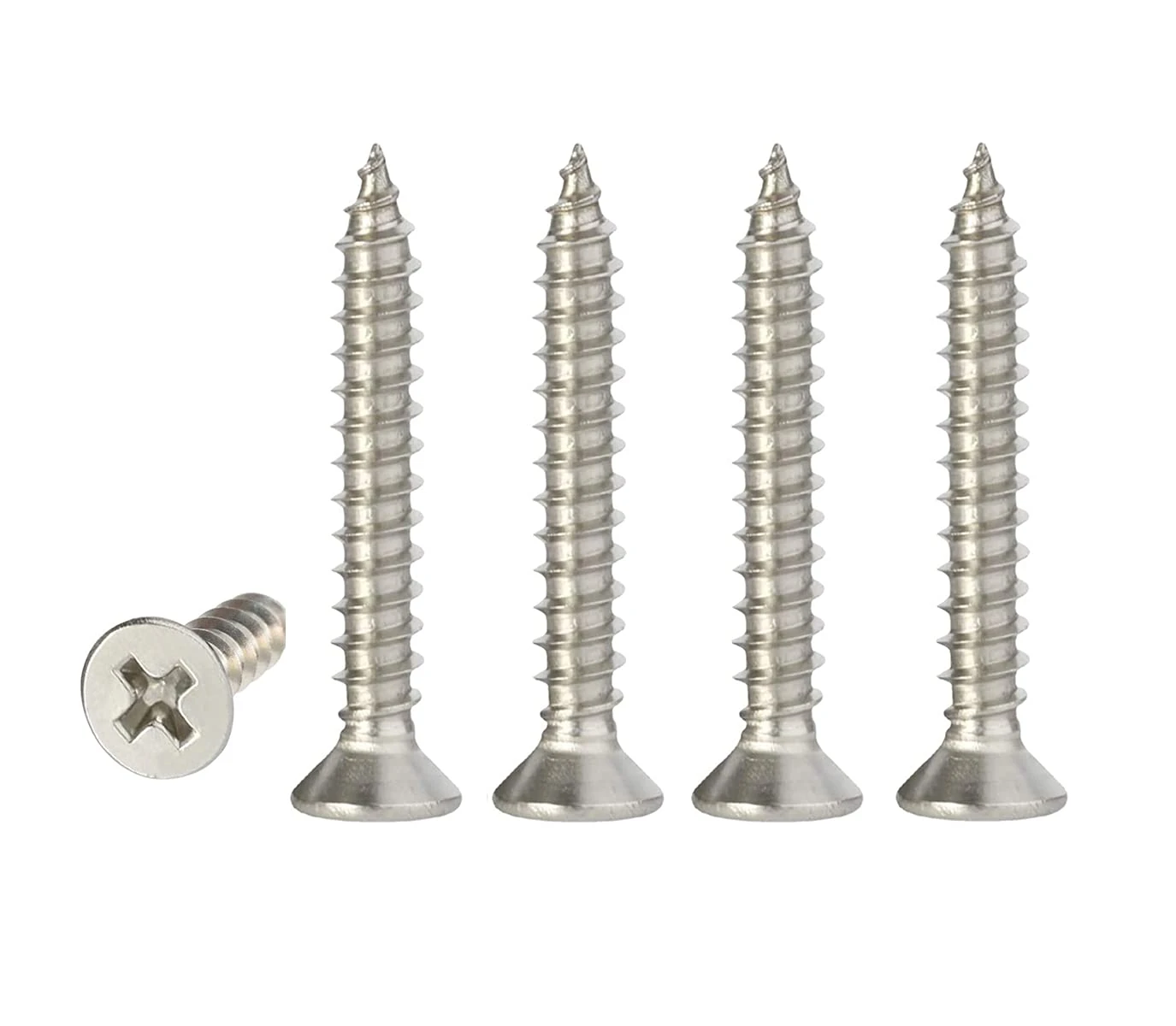 M3 Stainless Steel Self Tapping Screws,100pcs M3x25mm Phillips Flat Head Wood Srews DIY Woodworking Screws with Box (M3 X 25 100 PCS)
