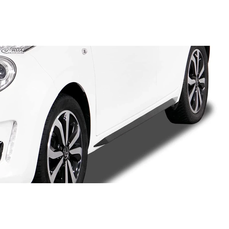 RDX Racedesign Side skirts 'Slim' compatible with Citroën C1 II 2014- (ABS glossy black)