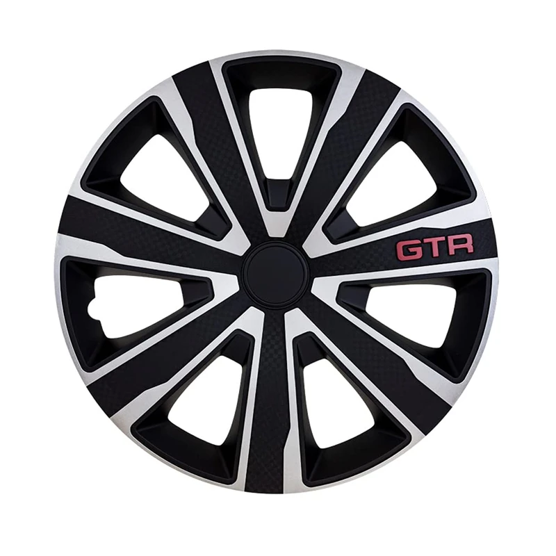 AUTO-STYLE Set J-Tec wheel covers GTR Carbon 15-inch silver/black